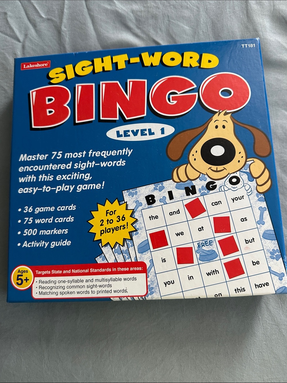 Lakeshore Sight-Word Bingo Level 1 - Blue